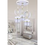 Gunkes 738- 738/ 3'lü Sıralı Siyah Gold Sarkıt Modern Salon Avize