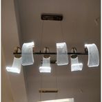 Gunkes 9061/6'lı Sıralı Eskitme Ledli Yemek Masası Üstü Oturma Odası Salon Avize