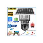 Gunkes Blc-Blm-64 6Mp 4K 4G Sim Kartlı Güneş Panel Dual Lens Solar Alarm Mikrofon 360 Ptz Güvenlik Kamera irRvQXLZtk01
