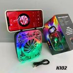 Gunkes K102 Mecha Küçük Çelik Top Hoparlör, 5.0 175W Pil, Hafıza Kartı Desteği, Rgb Renkli Taşınabilir Ses Sistemi, Dış Mekan Kullanımı İçin