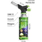 Gunkes Kamp Kartuş Tüp 227GR + Çakmaklı Pürmüz Set Orgaz - KTS227 + CX-500 - Yeşil - 1 Adet