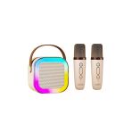 gunkes Mini Taşınabilir Rgb Karaoke Tek Mikrofonlu Bluetooth Kablosuz Hoparlör Radyo K12