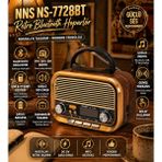 GUNKES Nostaljik Görünümlü Hoparlör Bluetooth ve Fm Radyo Özellikli – Hadron NS7773 - Ahşap
