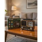 Gunkes NS-7116 Bt Taşınabilir Nostaljik Radyo Bluetooth Hoparlör Mp3 Çalar - Kahverengi