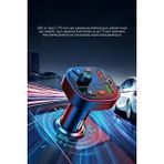 Gunkes Pd20 Bluetooth Araç Çakmaklık Fm Transmitter Işıklı | Mp3 Çalar | Type-C Hızlı Şarj | Araç Şarj Cihazı