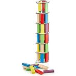 Gunkes Renkli Tower Plus Jenga Büyük Boy Doğal Ahşap Denge Kule Oyunu Tower