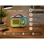 GUNKES Retro Radıo Rgb LED Işıklı Şarjlı Bluetooth Hoparlör Sd Kart USB Girişli Taşınabilir Speaker Radyo - Ahşap