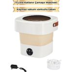 GUNKES Safmax FP-8806 Katlanabilir Mini Çamaşır Makinesi Taşınabilir Pratik Yıkama Makinesi Bebek Kıyafeti Iç Çamaşırı Yıkayıcı 11 cm Foldable Mini Washer - Beyaz