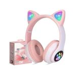 Gunkes Stn-28 Rgb Sd Kart Girişli Radyolu Bluetooth 5.0 Kedili Kulak Üstü Kulaklık
