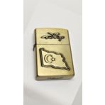 Gunkes Türk Bayrak Motifli Benzinli Zippo Tarzı Çakmak 5214856