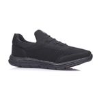 Günlük Erkek Yetişkin Sneaker Büyük Numara 45-50 Spor Ayakkabı Lastik Bağcıklı Nefes Alabilen 110 Siyah - Siyah