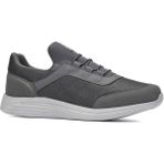 Günlük Erkek Yetişkin Sneaker Büyük Numara Spor Ayakkabı Lastik Bağcıklı Rahat Esnek 110C - Füme