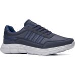 Günlük Erkek Yetişkin Sneaker Spor Ayakkabı Bağcıklı Büyük Numara Rahat Esnek 050C - Lacivert