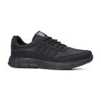 Günlük Erkek Yetişkin Sneaker Spor Ayakkabı Bağcıklı Büyük Numara Rahat Esnek 050c Siyah