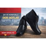 Günlük Konforlu Siyah Kadın Bot – Kaymaz Taban, Yumuşak Iç Astar