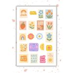 Günlük Mood Sticker Bullet Journal Sticker / Defter / Ajanda / Çıkartma /matara/laptop - Çok Renkli - 13,5x19 cm - Kuşe Parlak