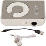 Günlük Okul Için Hafıza Kartı Yuvalı Arka Klipsli Çalar Taşınabilir Hafif Mini Mp3 Müzik Çalar Beyaz (Yurt Dışından)
