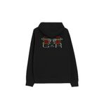 Guns N And Roses Gun Gül Ve Kan Silah Ön ve Arka Baskılı Sweatshirt Unisex Kapüşonlu Hoodie Siyah
