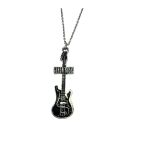 Guns N' Roses Temalı Elektro Gitar Kolye – 60 Cm Zamak Kaplama Metal Rock & Hard Rock Aksesuar