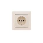 Günsan Elektrik 01281200-100115 Visage Krem Topraklı Priz