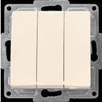 Günsan Elektrik 01281200-100160 Visage Krem Üçlü Anahtar