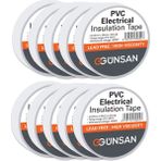Günsan Elektrik 10 Adet Günsan Elektrik Beyaz Izole Bant 0.13X18MMX10M