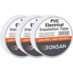 Günsan Elektrik 3 Adet Günsan Elektrik Beyaz Izole Bant 0.13X18MMX10M