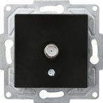 Günsan Elektrik Eqona Tekli Uydu Prizi Eko Metalik Siyah Mekanizma