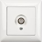 Günsan Elektrik Visage Beyaz Tekli F Uydu Prizi Eko + Çerçeve