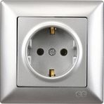 Günsan Elektrik Visage Gümüş Topraklı Priz