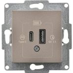 Günsan EQONA 20W Type-C + Type-A Mocha 2 Çıkışlı USB Şarj Prizi