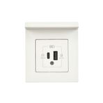 Günsan Eqona Fildişi Beyaz Pratik Telefon Tutucu Şarj Prizi 20w Qc3.0 Pd Type-c + Usb Çift Çıkışlı