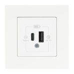 Günsan EQONA Type C+Type A 20W Beyaz 2 Çıkışlı USB Şarj Prizi