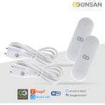 Gunsan Günsan 2'li Akıllı Wifi Su Kaçağı Dedektörü (Kablolu) Tuya & Smart Life Uyumlu (2 Adet) - 2li Paket - Beyaz