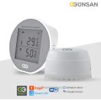 Gunsan Günsan Akıllı Wifi Sıcaklık & Nem Sensörü + Akıllı Wifi Su Kaçağı Dedektörü (Zemin) Tuya & Smart Life Uyumlu - 2li Paket - Beyaz