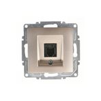 Günsan Visage Nümeris Metalik Bej Telefon Prizi Mekanizma