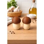 Günyan Store Mantar Tasarımlı Tuzluk Biberlik – 2’li Set - Bej - Kahverengi