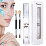 GUOHUA Geçici Glitter Vücut Tutkalı,Yetişkinler ve Çocuk Sanatları Glitter Makyaj Tutkalı | Yapışkanlı Vücut Boyama Jeli, Festival Karnavalı Konser Partisi için Güzellik Aracı, 10ml