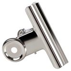 GUOKOFF 38mm Metal Bulldog Klipleri, 12 Adet Bulldog Klip, Gümüş Paslanmaz Çelik Bağlayıcı Klip, Fotoğraf Dosyası Ofisi için Menteşe Klipleri Bağlayıcı Kağıt Kelepçesi