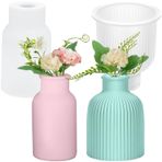 GUOSIYAO Vazo Silikon Kalıp Döküm Kalıpları Silikon DIY Silikon Kalıplar Vazo Epoksi Reçine Kalıpları Çiçek Vazosu Yapımı İçin Vazo Kalem Tutucular Kristal Şişeler Saklama Şişeleri