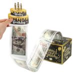 GUOYIHUA Para hediyesi, doğum günü, sürpriz hediye kutusu, çıkarılabilir paralı, 30 kendinden yapışkanlı şeffaf torba, ebeveynler, çocuklar, sevgililer ve arkadaşlar için kendin yap yaratıcı sürpriz hediye