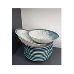 Güral GÜRAL PORSELEN MERMER DESEN 19 CM (büyük) 12 ADET ÇUKUR YEMEK TABAK