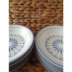 Güral Porselen 19 cm Dijital Model Yuvarlak Çukur Yemek Tabak 12 Adet Şık Desen