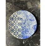 Güral Porselen 25 cm 6 Prç. Mavi Şamdan Desenli Servis Tabağı