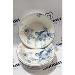 Güral Porselen 6'lı 17 cm Kuşlu Çukur Yemek Tabak