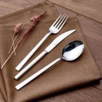 Güral Porselen 73 Parça 12 Kişilik Çatal Bıçak Kaşık Takımı - Amazon - Gri