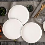 Güral Porselen Bilbao 3 Parça 27 cm Modern Servis Tabağı Siyah
