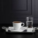 Güral Porselen Bistro Çay Fincanı ve Tabağı 150 cc - 001 - Beyaz - 150 ml