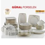 Güral Porselen Bone 57 Parça Yemek Takımı