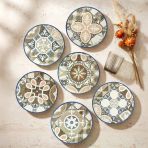 Güral Porselen Camelia 6 Parça 20 Cm Pasta Takımı Harmoni -Kahve 4287